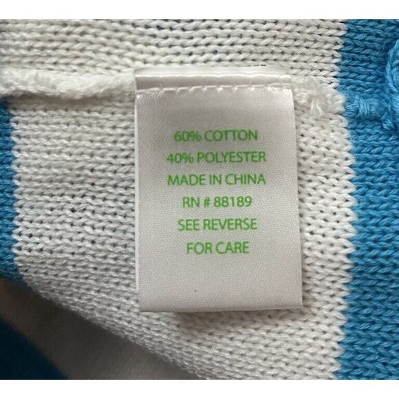 Lilly Pulitzer Light Blue and White Paige Striped Knit‎ Women's Sweater Size S - Picture 3 of 6